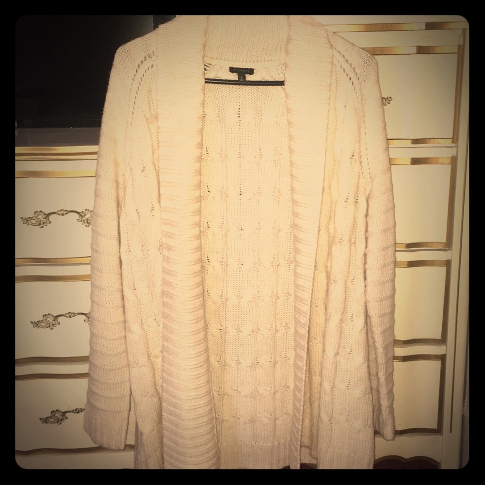 Talbots Cream chunky Sweater/Cardigan